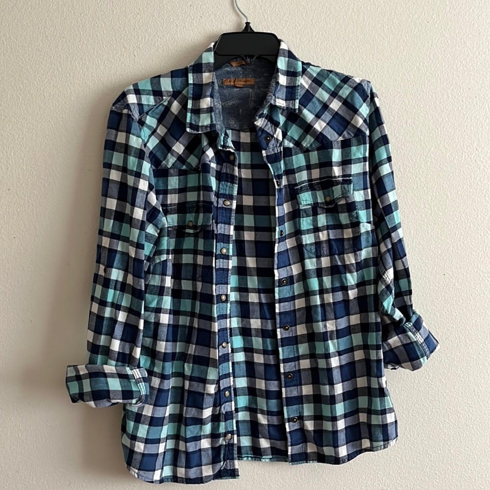 Blue Womens Flannel - Large